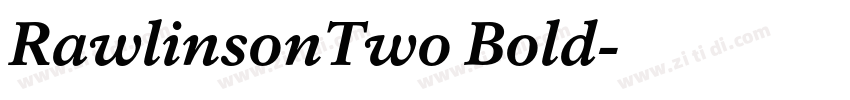RawlinsonTwo Bold字体转换